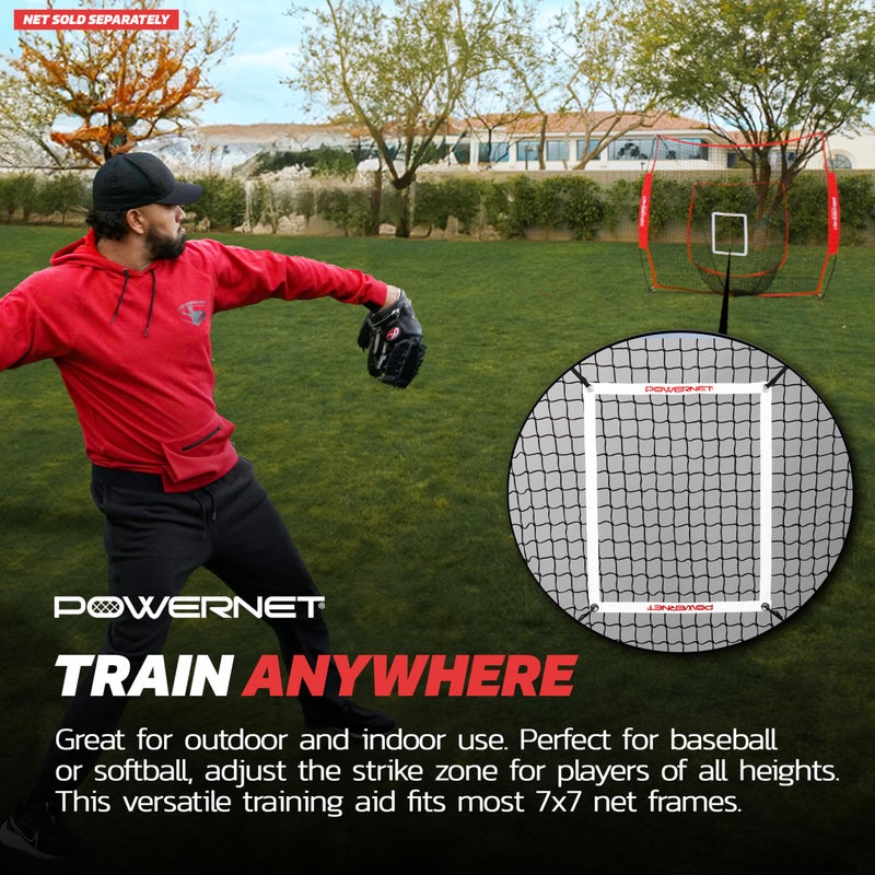 PowerNet Strike Zone Pitching Aid for 7x7 Softball & Baseball Net, Baseball Training Equipment for Pitching Drills and Location Accuracy, Solo or Team Pitcher Training Aid, Attachment Only - Image 5